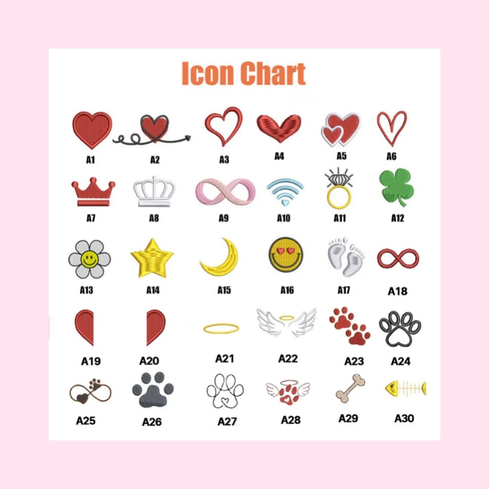 Custom Embroidered Sweatshirt icon chart