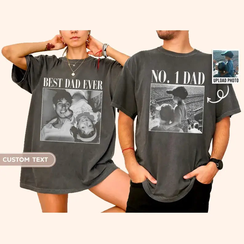 Custom Photo Dad Shirt | Personalized Tee for Fathers & Grandpas | 2025 Father's Day Gift, Grandpa Present, Daddy Birthday Idea