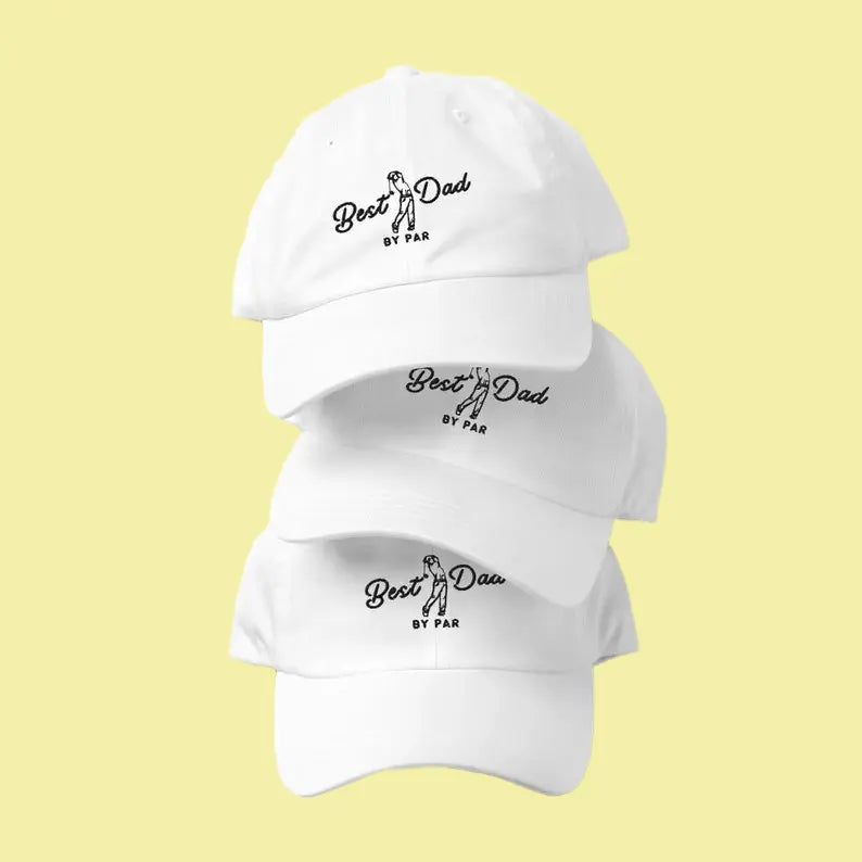 Best Dad By Par Embroidered Golf Hat – Premium Father’s Day & Birthday Gift for Golfers