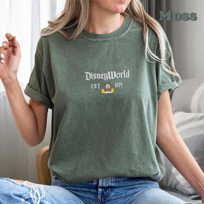 Embroidered Disney World Florida Shirt – Est. 1971 | Mickey & Friends Vacation Tee – Walt Disney Inspired Design