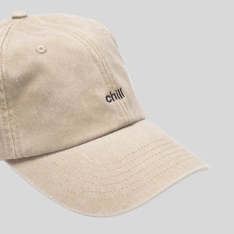 Hand-Embroidered Personalized Vintage Cap | Unisex Cotton Snapback Dad Hat | Custom Text Gift for Him & Her