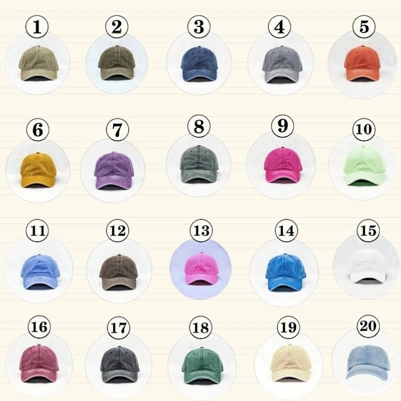 Personalized Baseball Caps - Hand Embroidered White Daisy & Bee Hat | Custom Vintage Wildflowers Cap