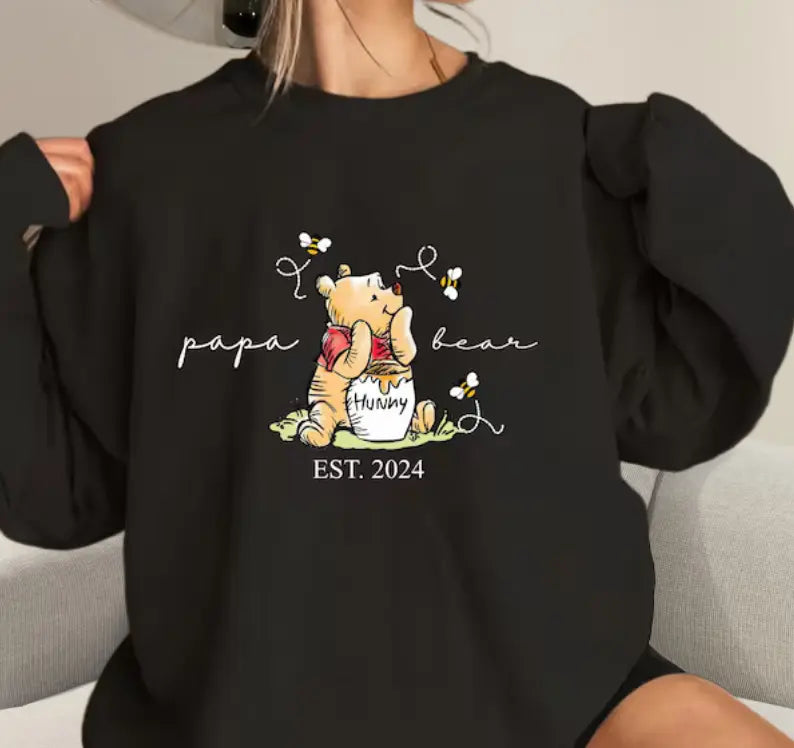 Top-Rated Custom Mama Bear Shirt | Personalized with Names | Heartfelt Winnie the Pooh Mother's Day Gift
