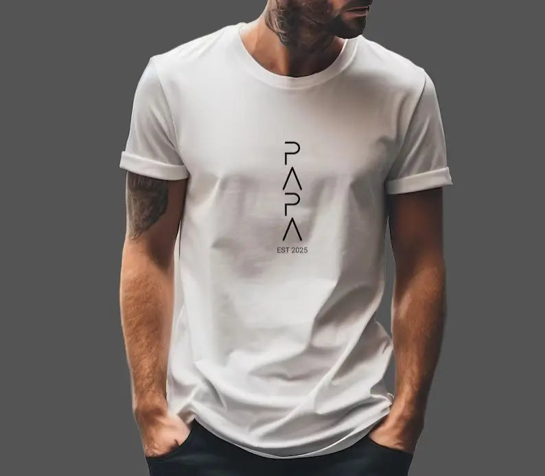 Personalized Papa Sweatshirt with Name | Father's Day Gift & Expecting Dad Announcement Tee