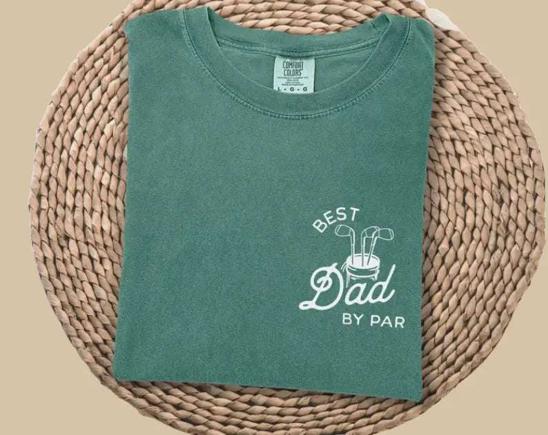 Custom Golf Shirt for Dad | Personalized Best Dad by Par Tee | Fathers Day Gift for Golf Lovers & Cool Dads Club