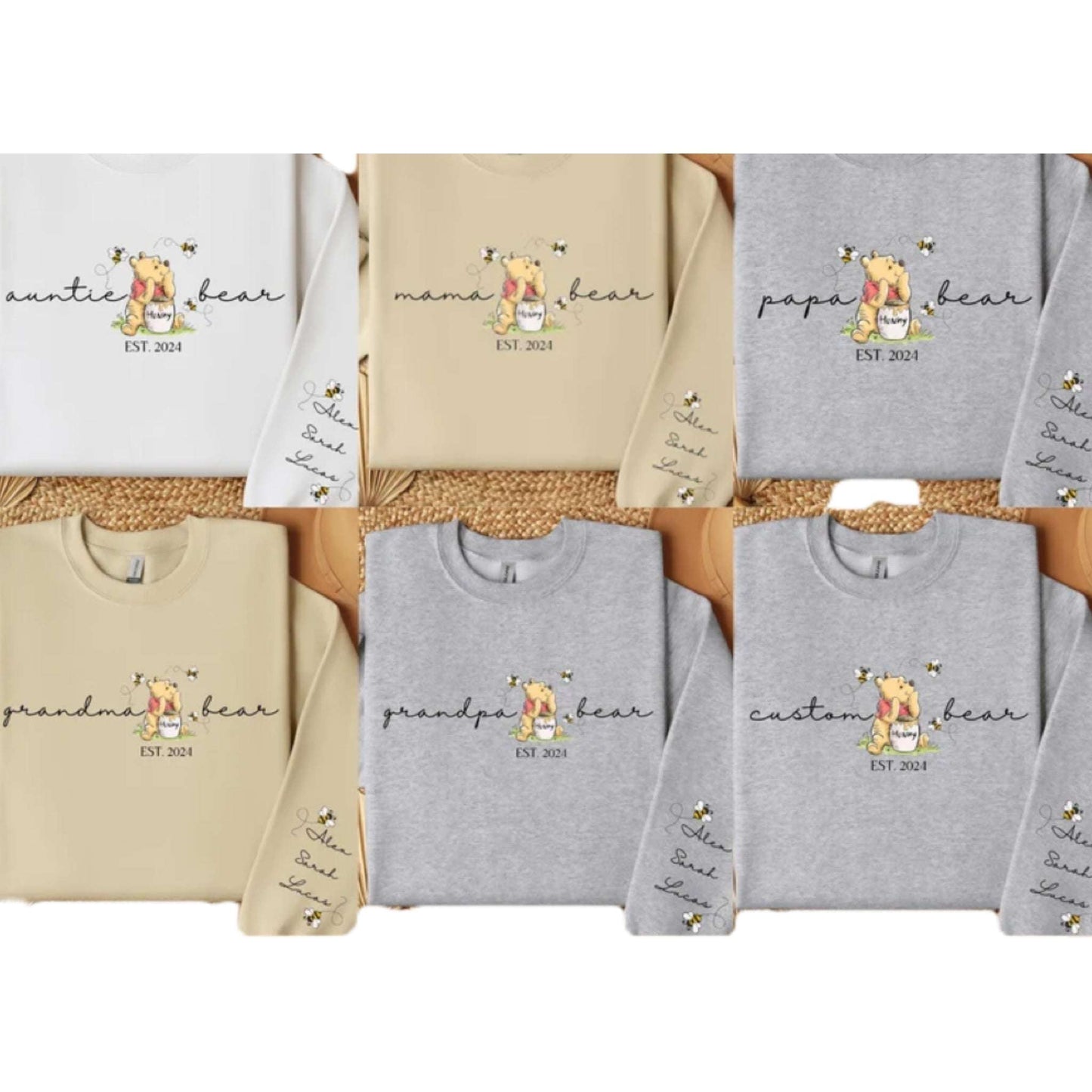 Design Your Own "Mama Bear" Sweatshirt: Add Kid Name, the Ultimate Mother's Day Present