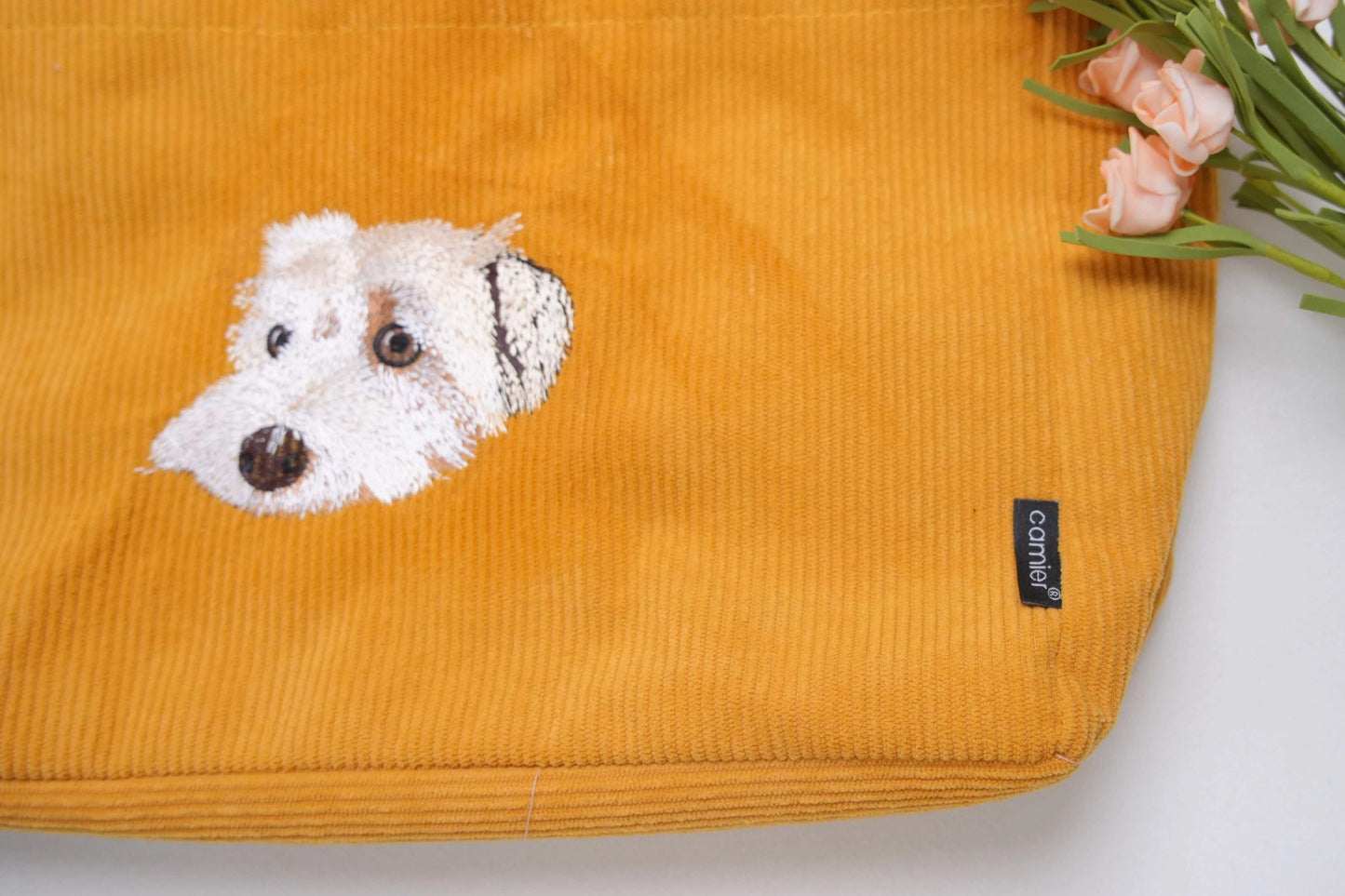 Corduroy Crossbody Bags for Mother's Day - Custom Pet Embroidery Available
