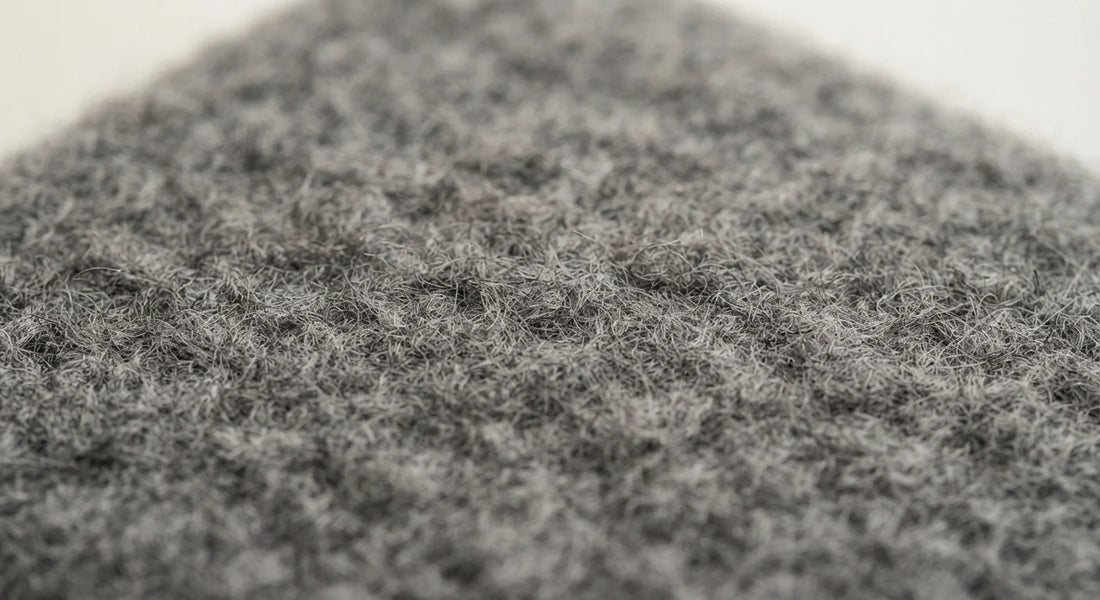 Felt fabric non-woven texture close-up.