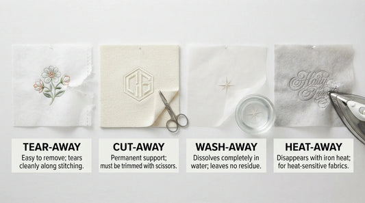 Four embroidery stabilizer types compared