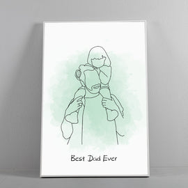 Custom Line Drawing Portraits from Photo | Father’s Day Gifts, Family Portraits & Memorial Gifts