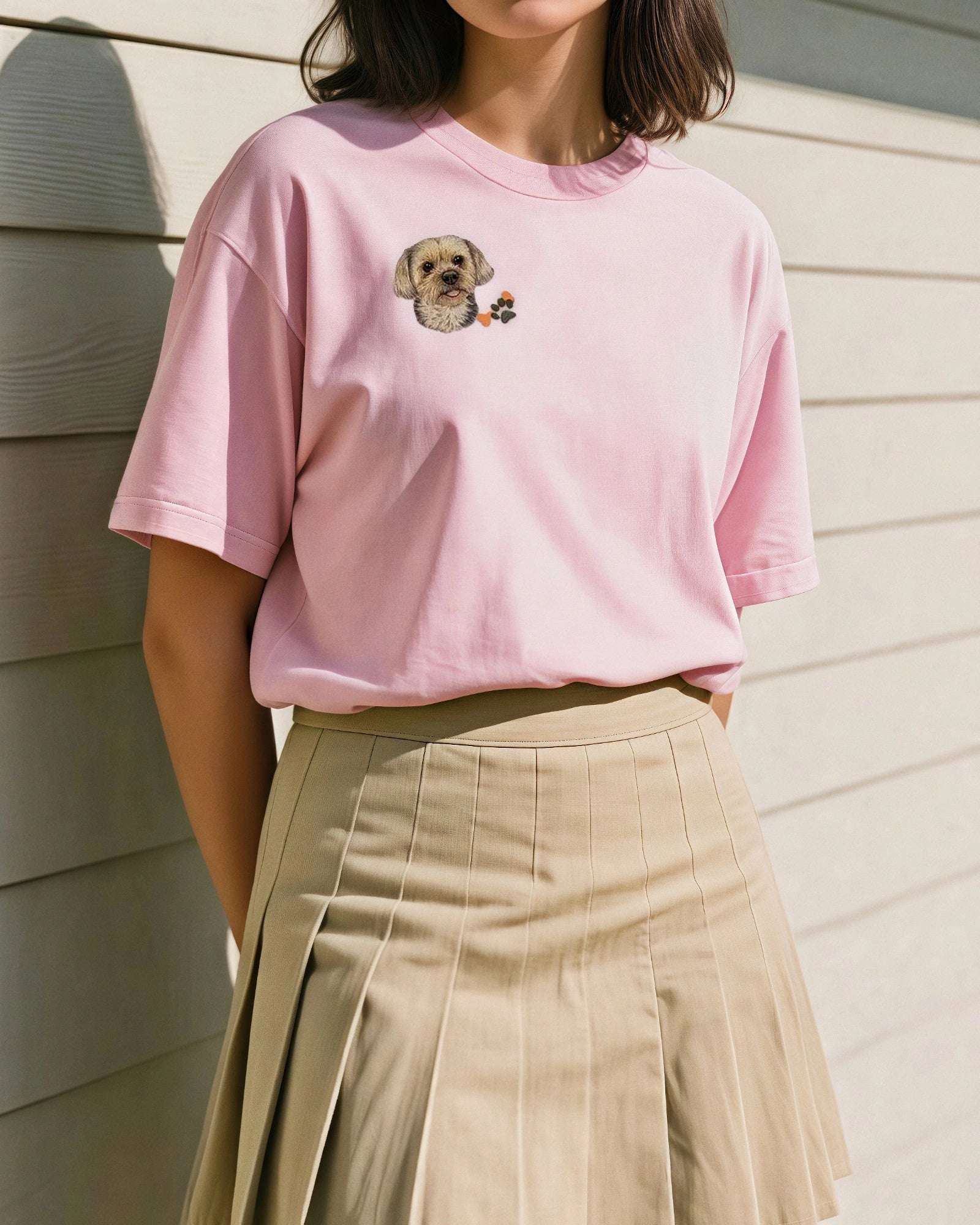 Customizable Pet Shirt - Embroidered Pima Cotton T-Shirts for Pet Lovers