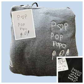 Unique Father's Day Gift: Custom Handwriting Sweatshirt - Personalized with Your Child's Writing