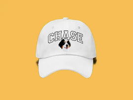 Custom Embroidered Cap – Pet Portrait and Name for Pet Lovers