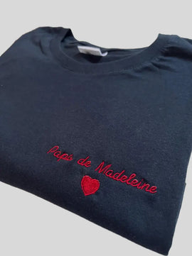 100% Cotton Personalized T-Shirt | Custom Embroidered with Text/First Name | Choose Your Own Lettering Design