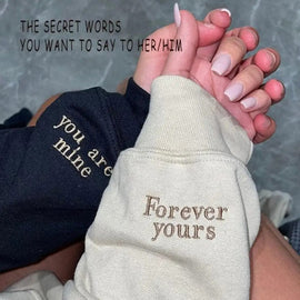 Personalized Photo Line Drawing Embroidered Hoodie - Tiuous