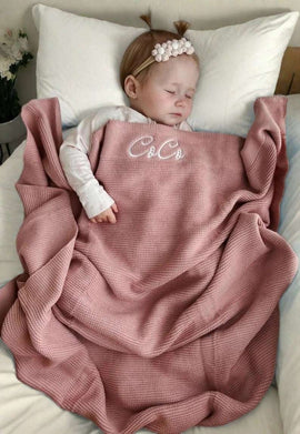 Personalized Embroidered Baby Blanket with Name | Baby Shower & Newborn Gifts | Newborn Keepsake Keepsake Blanket