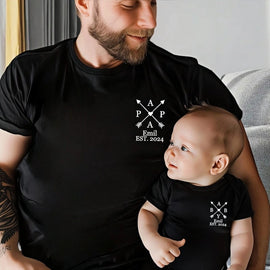 Papa & Me Matching Set | Father’s Day Costume & Customized Father-Baby Outfit for New Dads