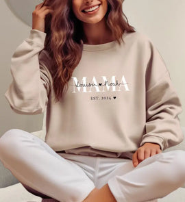 Cherished Personalized Mama hoodie! Customized with name and year - Ideal for Expectant Moms and Mother's Day