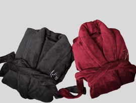 Personalized Men’s Plush Fleece Holiday Robe | Monogrammed Luxury Bathrobe