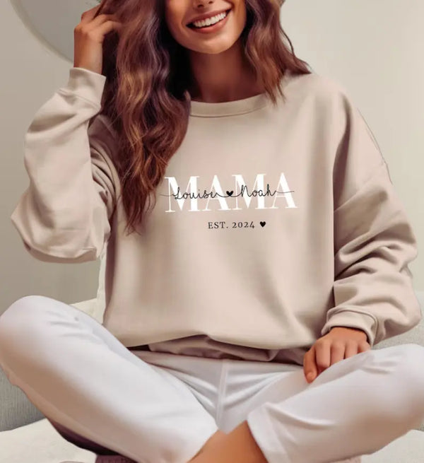 Cherished Personalized Mama hoodie! Customized with name and year - Ideal for Expectant Moms and Mother's Day