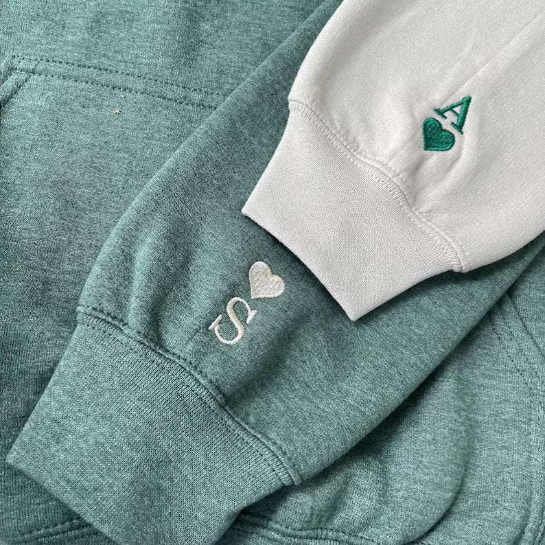 Custom Embroidered Portrait Sweatshirt from Photo | Matching Couples Embroidered Sweaters | Personalized Christmas Gift for Couples