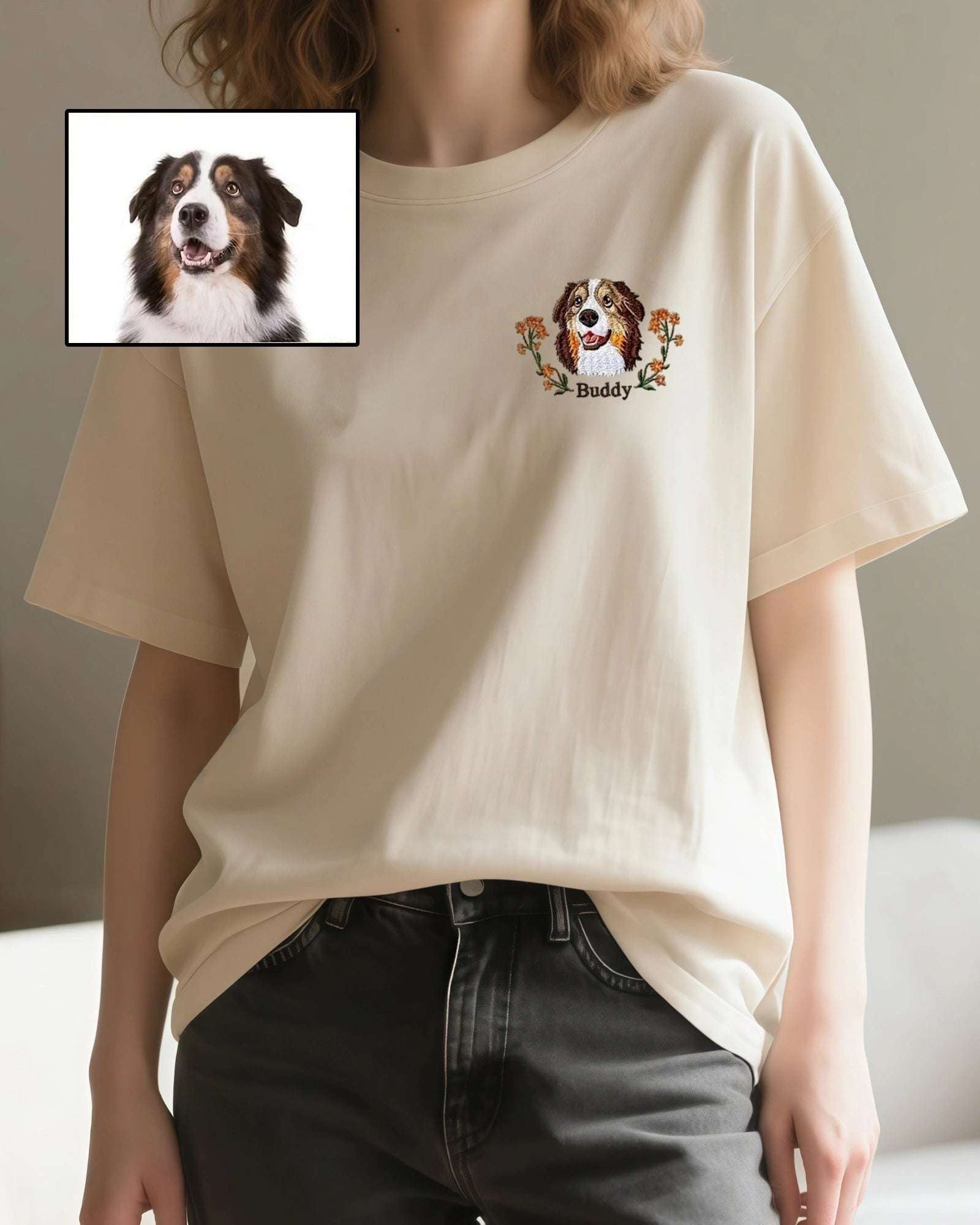 Personalized Dog Hoodie – Custom Pet Embroidered Sweatshirt for Dog Lovers