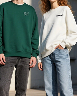 Custom Embroidered Sweatshirt with Left Pocket | Personalized Text & Logo Gift