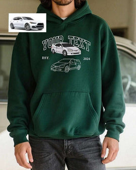 Father’s Day Car Lover Gift – Personalized Car Portrait Hoodie