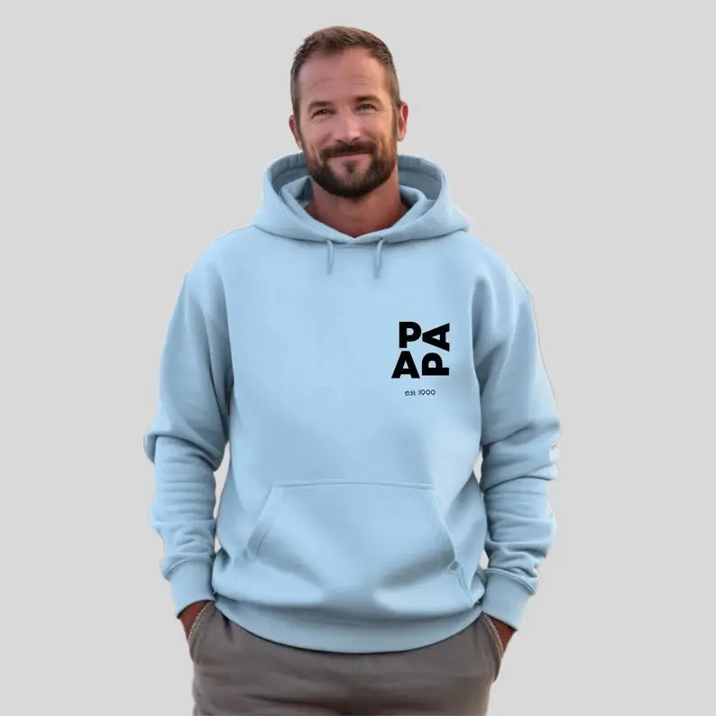 Personalised Papa Sweatshirt & Dad T-Shirt | Custom Name Hoodie for Father’s Day 2025