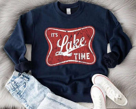 It's Lake Time! Sweatshirt & Hoodie | Lake Life Trending Apparel | Camping-Ready Lake House Gifts & Cozy Lakewear