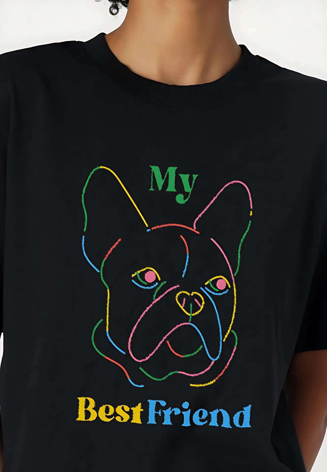 Colorful Pet Graphic Sweatshirt & Tee - "My Best Friend" "Our Loyal Pet" Animal - Themed Apparel