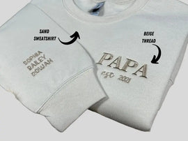 Custom 'Dad EST' Sweatshirt with Kids' Names | Unique New Dad Gift from Wife | Perfect Father’s Day Gift