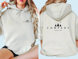 Custom Logo Sweatshirt & Hoodie | Front/Back Business Brand Logo | Your Design, Team Logo Shirts & Corporate Gifts