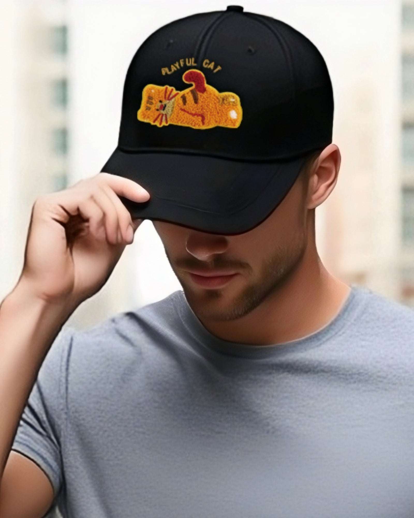 Lazy Animal Embroidered Baseball Caps – Cute Bear, Cat, Panda & Dog Designs