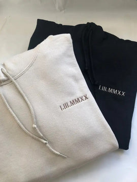 Embroidered Roman Numeral Sweatshirts