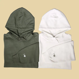 Custom Embroidered Sleeve Initial Heart Hoodie - Perfect for Couples | Anniversary Gift Choice