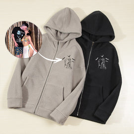 Special Edition Embroidered Couple Hoodie for Halloween - A Unique Holiday Gift