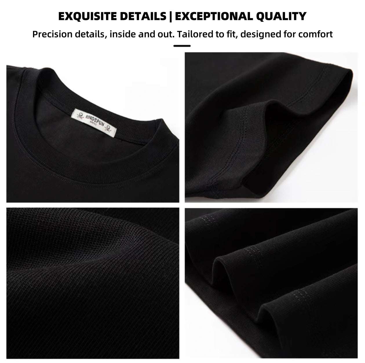 New Arrivals Summer Unisex Loose Short Sleeve:1.3 million - stitch high-quality Heavyweight Pure Cotton Embroidered Fashion T-Shirt