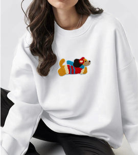 Customizable Dachshund - Themed Embroidered Hoodie & Sweatshirt - Adorable Dog Patch Designs
