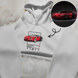 Custom Car Music Player Embroidered Hoodie - Tiuous