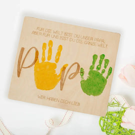 New Arrival: Handprint Personalized Wood Laser Gift – A Cherished Keepsake for Baby Showers & Family Milestones