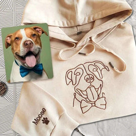 Tail - Wagging Style: Custom Pet Portrait Hoodies for Owners