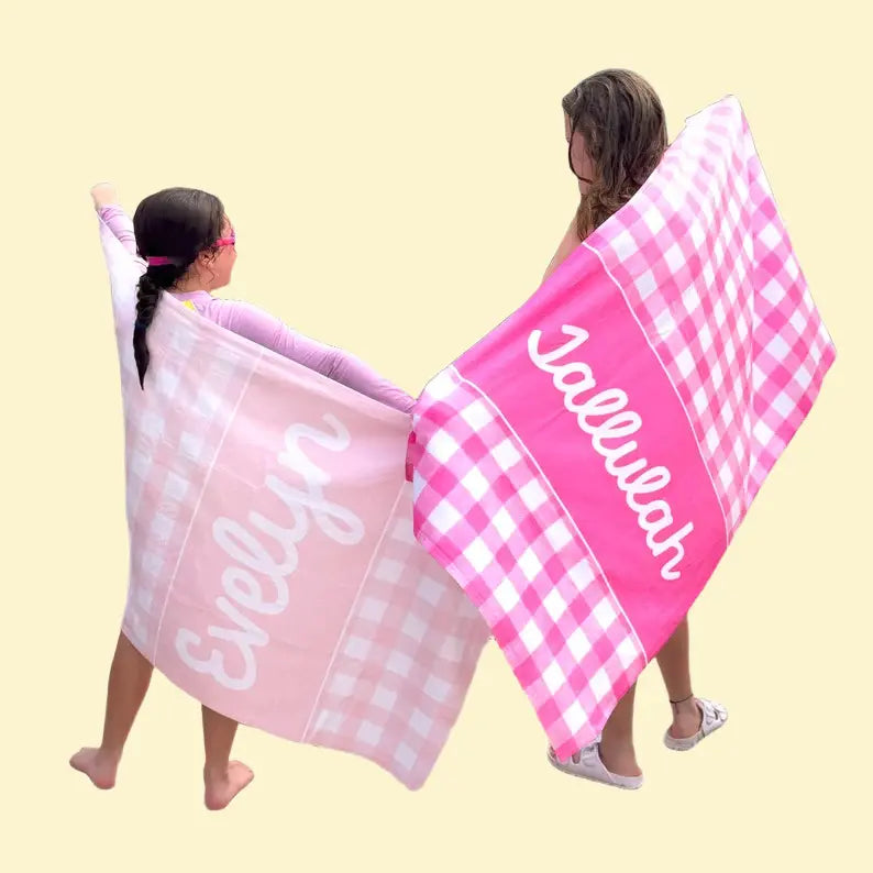 Gingham Beach Towel
