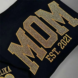 Custom Embroidered Glitter Sweatshirt with Kids' Names