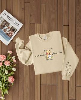 Design Your Own "Mama Bear" Sweatshirt: Add Kid Name, the Ultimate Mother's Day Present