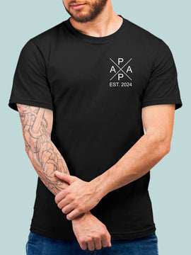 Customized Men's T - Shirt for Grandpa: Names of Children and Birth Years Included, a Great Father's Day Present