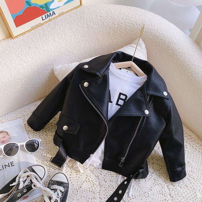 New Arrival children's clothing PU Leather Jacket for Kids with Customizable Unisex design