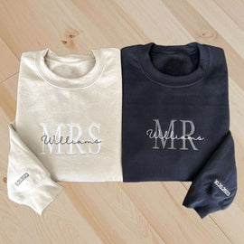 Personalized Couple Sweatshirts with Embroidered Names and Dates: A Simple, Fashionable Gift
