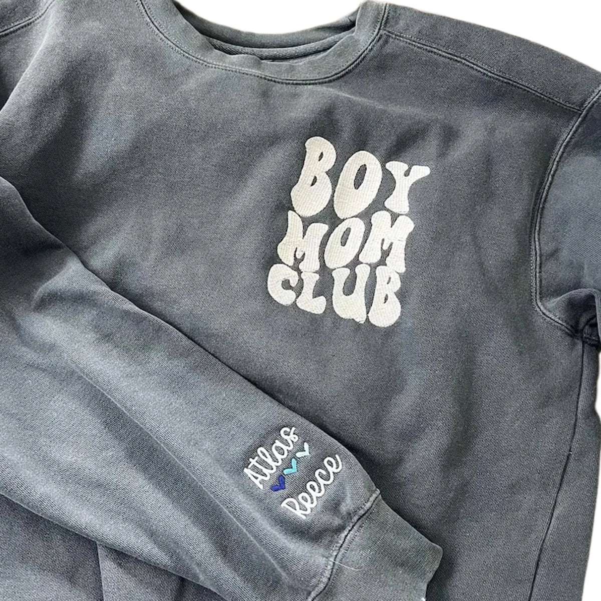 Exclusive Girl Mom Club Apparel: Sweatshirt or T - Shirt with Custom - Embroidered Names