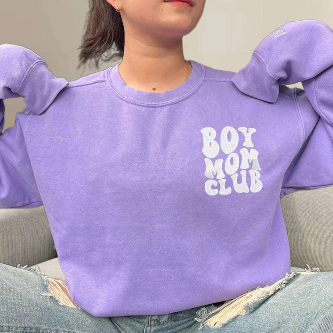 Exclusive Girl Mom Club Apparel: Sweatshirt or T - Shirt with Custom - Embroidered Names